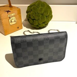 Authentic Louis Vuitton Damier Graphite Ceinture Pochette NO Belt